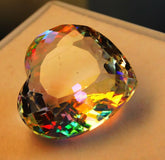 A+ CERTIFIED Natural 25.00 Ct Rainbow MYSTIC Topaz HEART Shape Loose Gemstone